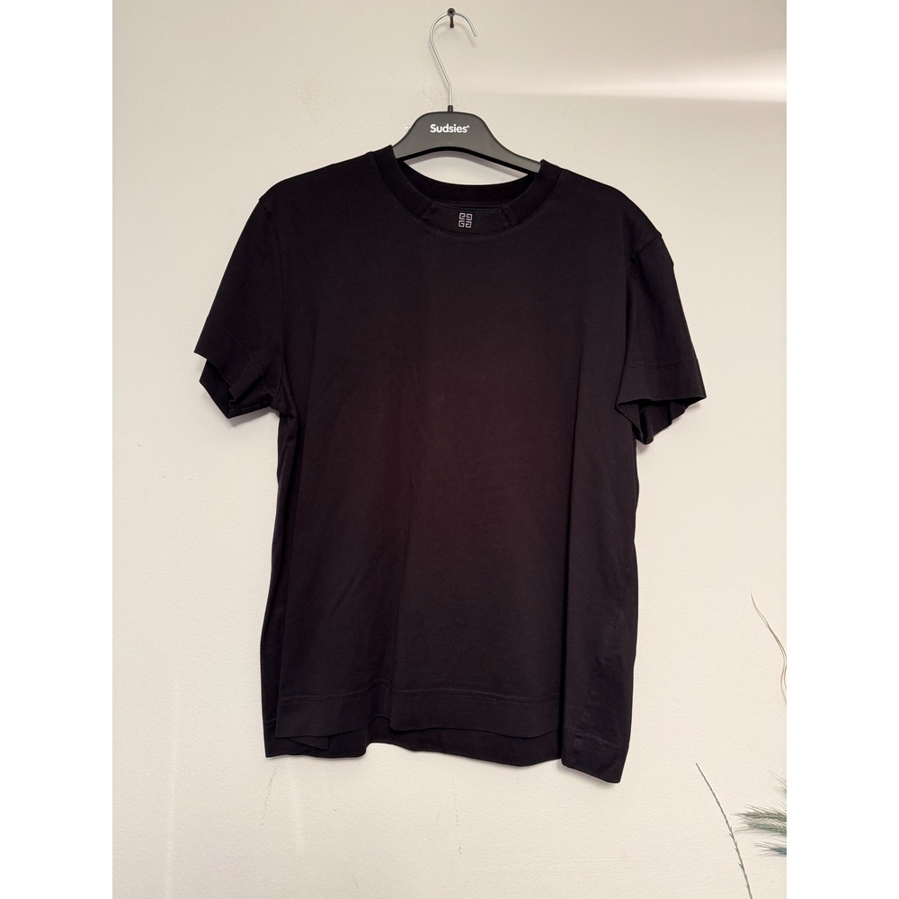 GIVENCHY Womens Black Cotton 4G Logo Embroidered‎ Crewneck T-Shirt Size M